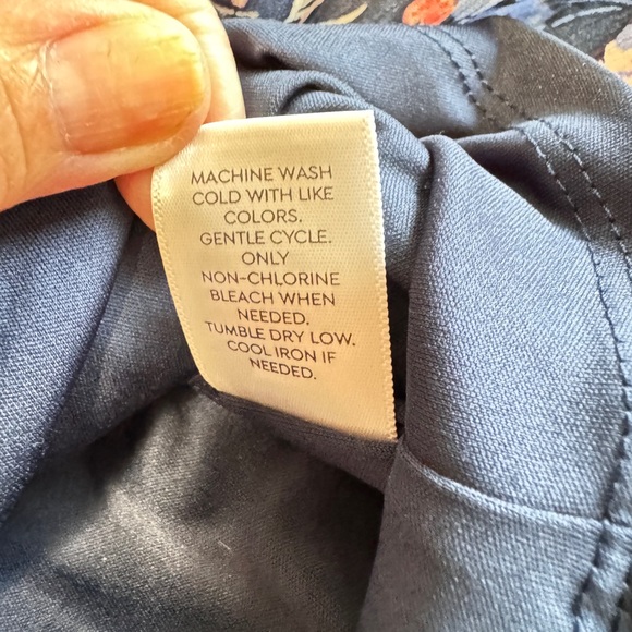 Westport Blue Dress with Ruffle Hem and off shoulder balloon sleeves sheer XL - Picture 7 of 8